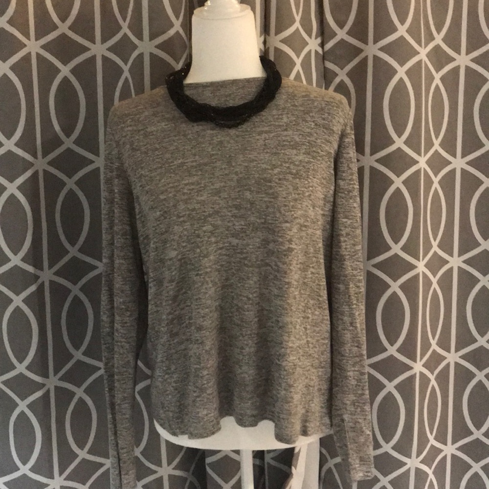 Basic Grey Open Back Tee